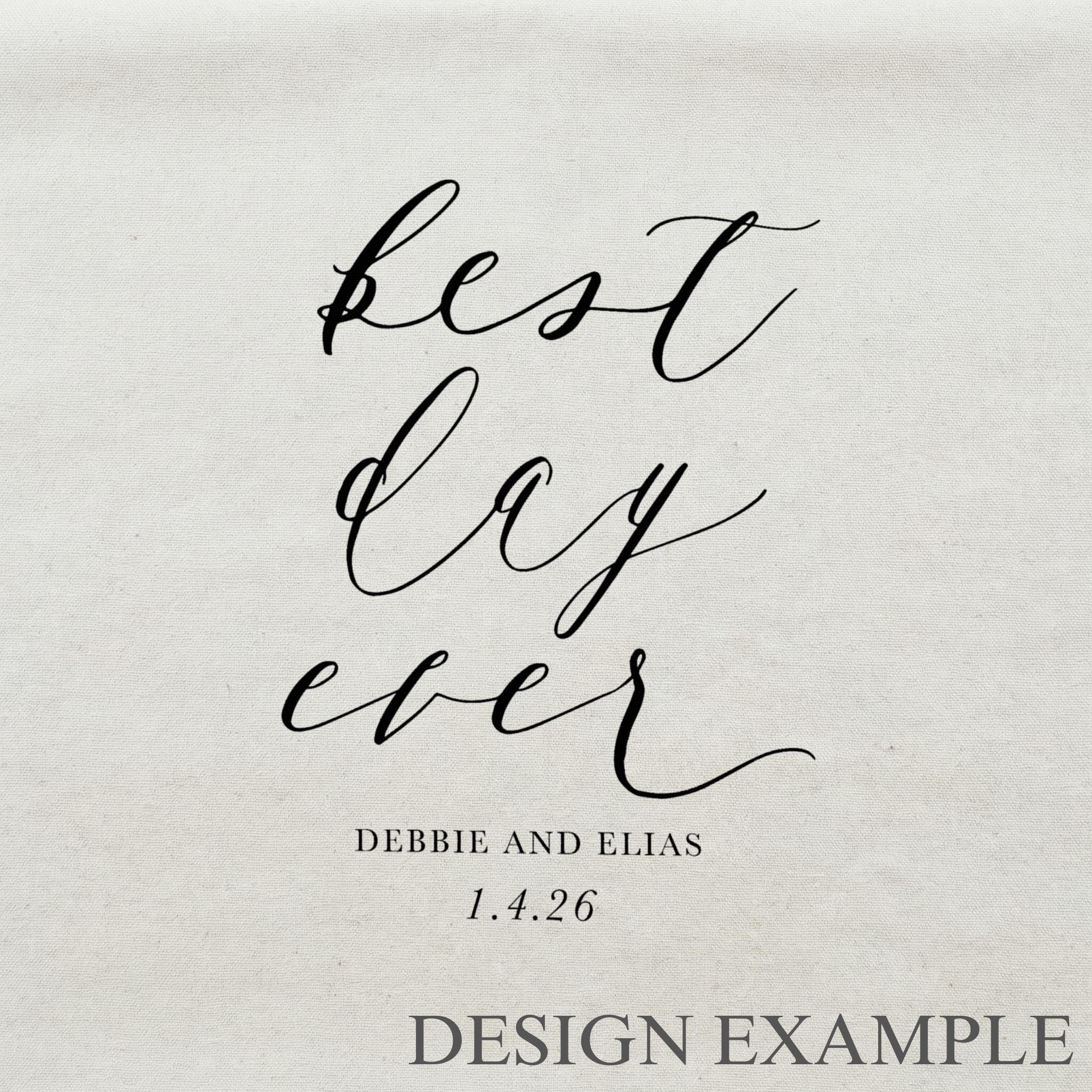 Personalized Tea Towel - Personalized Best Day Ever