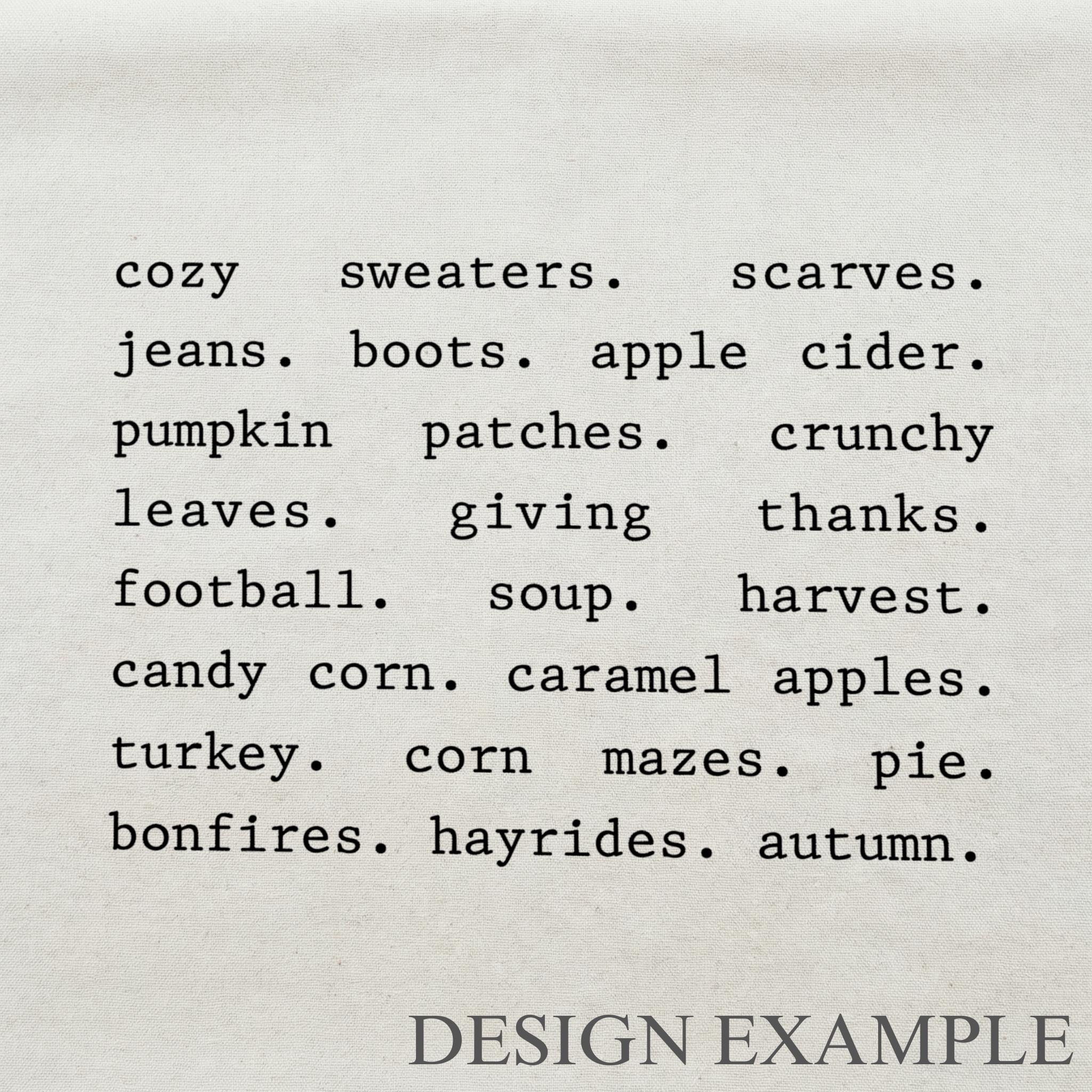 Tea Towel - Fall Things  Autumn