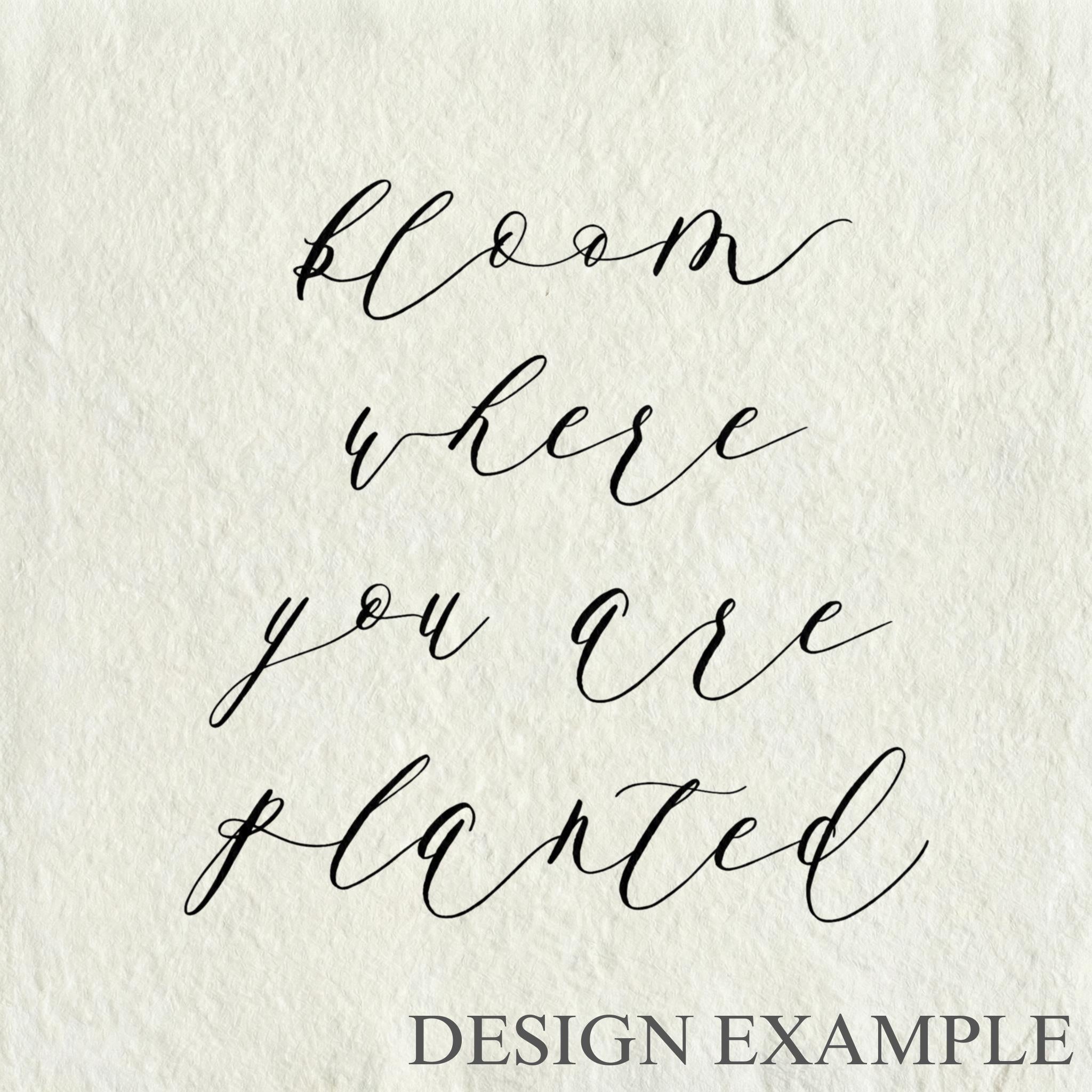 Glass Table Frames & Cards - Bloom Where You Are Planted