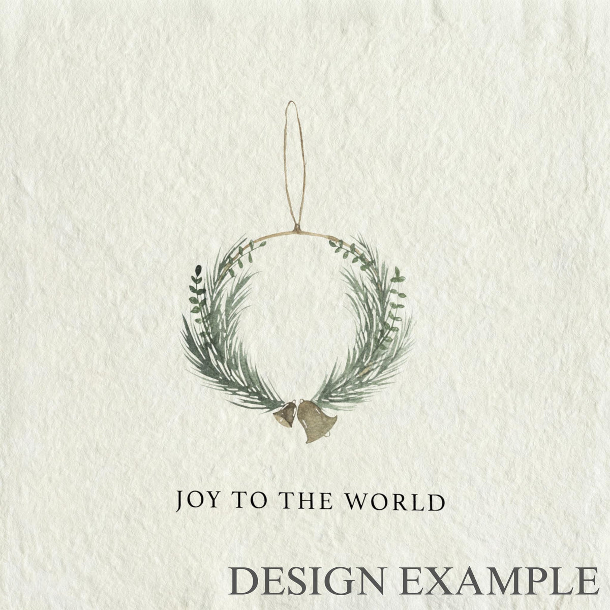 Glass Table Frames & Cards - Joy to the World Wreath