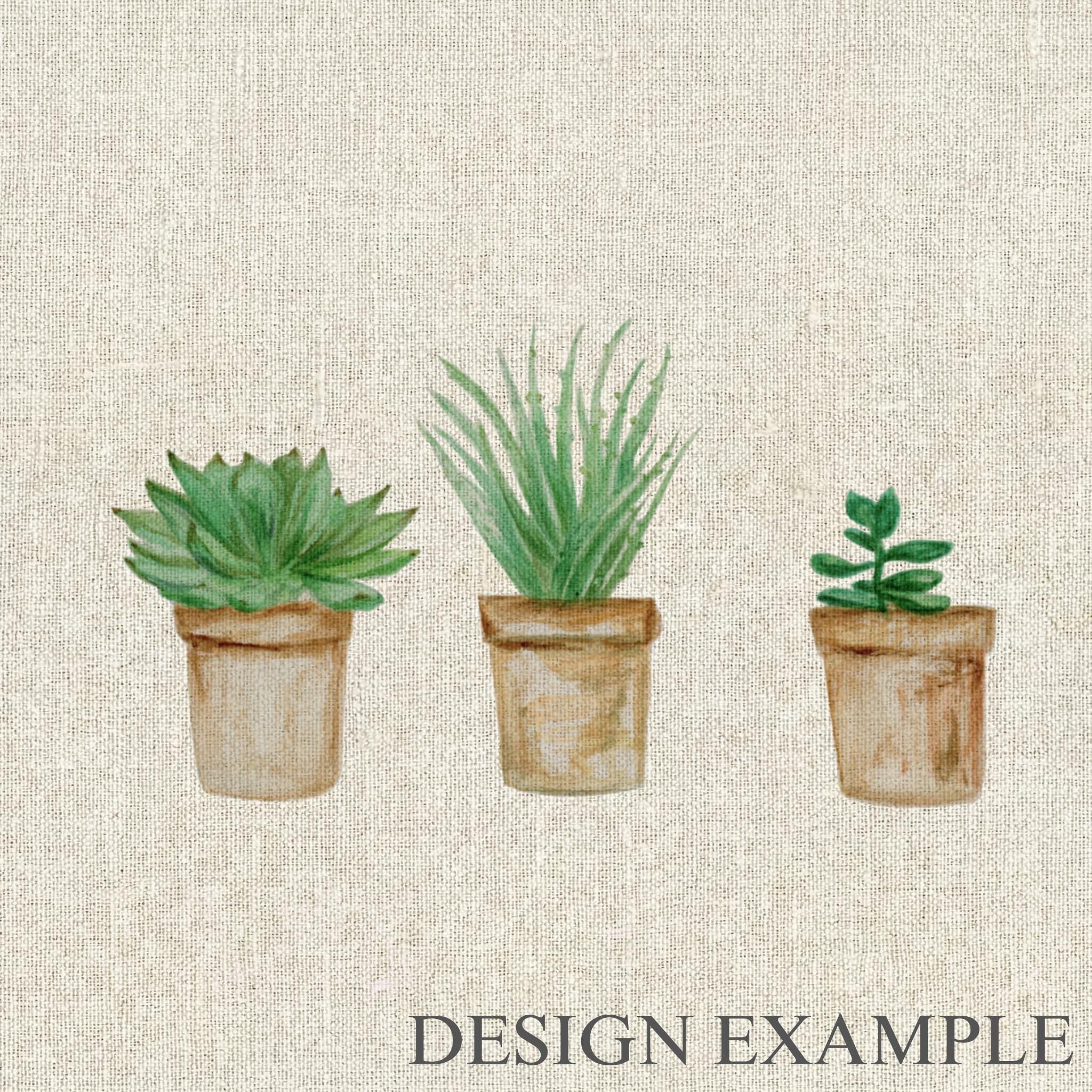 Napkins - Succulent Pots Watercolor