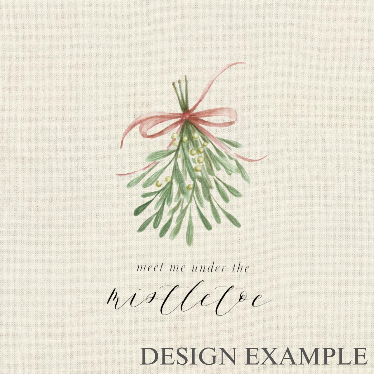 Wine Bags - Meet Me Under the Mistletoe Watercolor