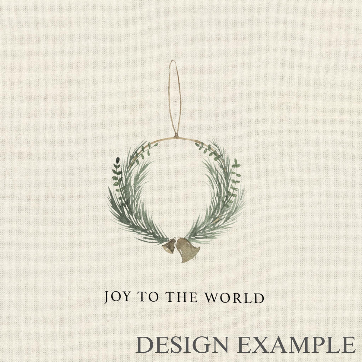 Wine Bags - Joy to the World Wreath Watercolor