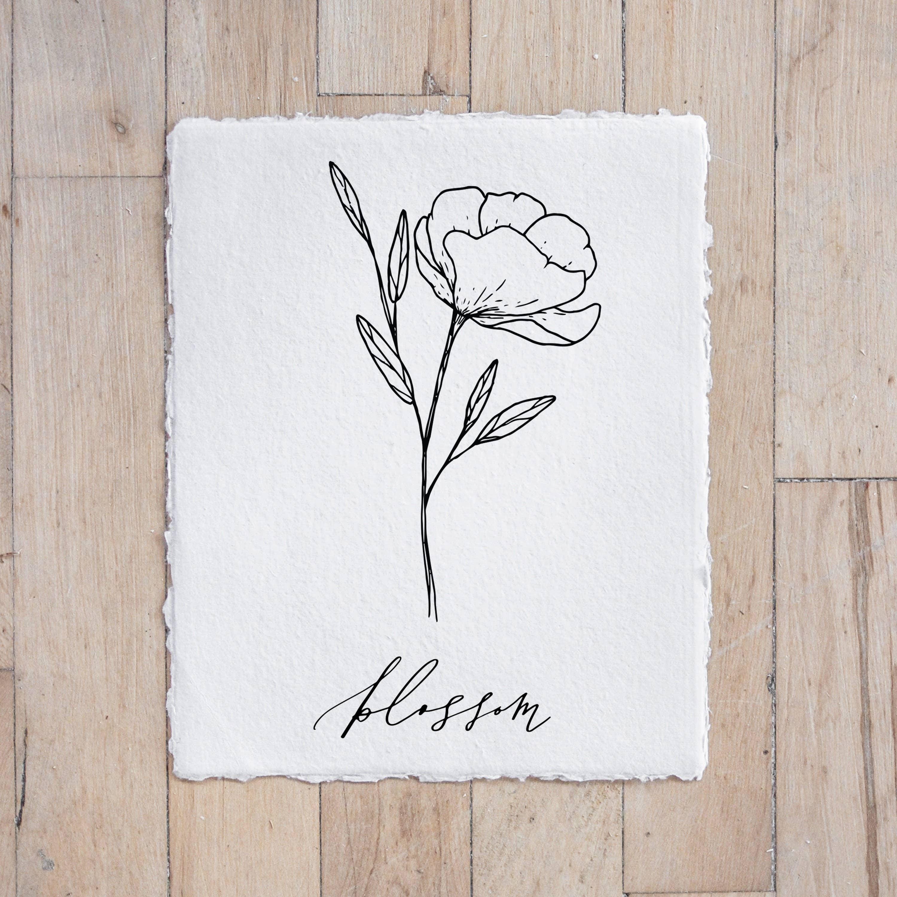 Glass Table Frames & Cards - Blossom Wildflower