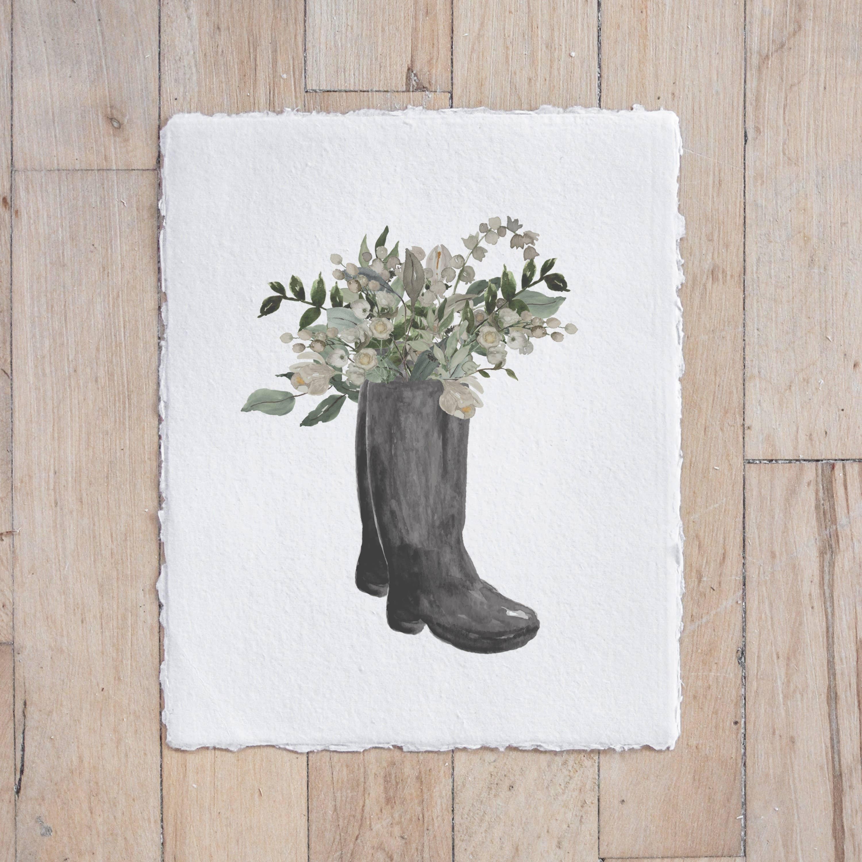 Glass Table Frames & Cards - Boots Watercolor