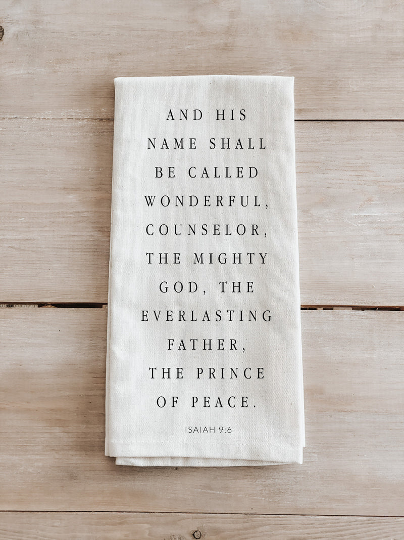 Isaiah 9:6 Tea Towel