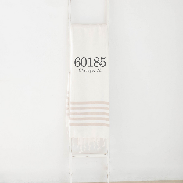 Personalized Zip Code Throw Blanket