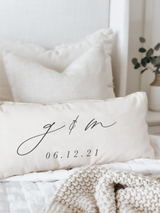 Personalized Two Initials Lumbar Pillow