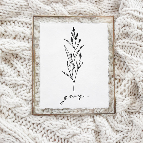 Grow Wildflower Print