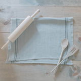 Black Striped French Linen Kitchen Towel