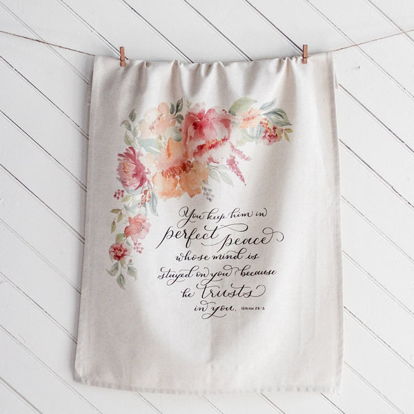 Isaiah 26 Hanging Kitchen Towel