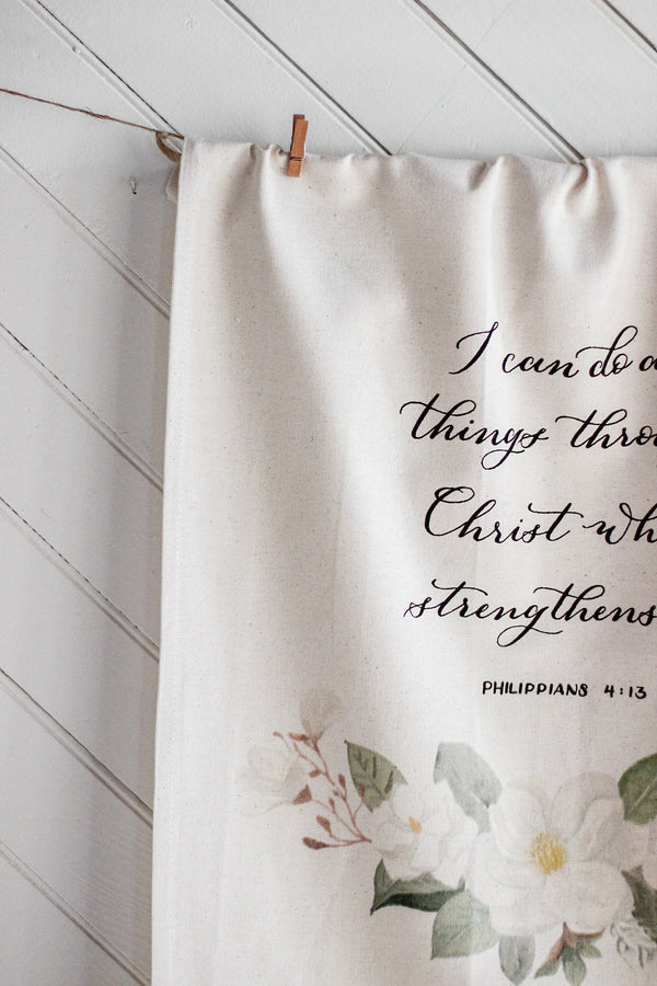 Philippians 4 Hanging Kitchen Towel