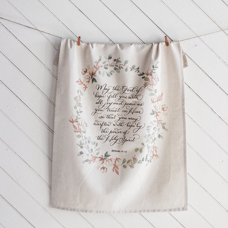 Romans 15 Hanging Kitchen Towel