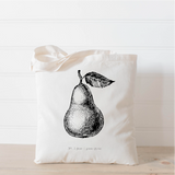 Fruits/Veggies Black + White Tote Bag