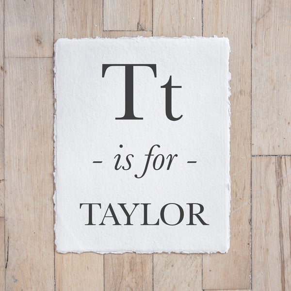 Personalized Alphabet Letter Print