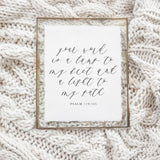 A Light Unto My Path Verse Print