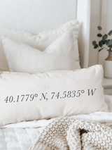 Personalized Coordinates Lumbar Pillow