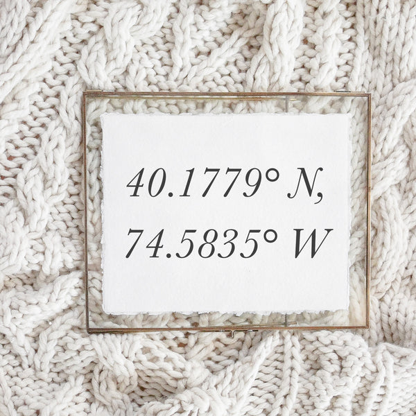 Personalized Coordinates Print