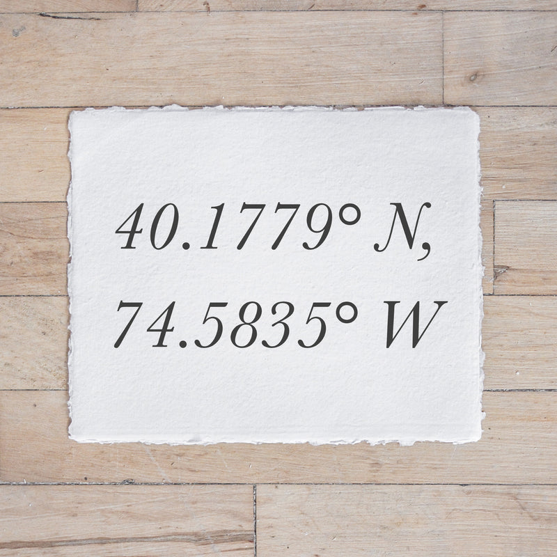 Personalized Coordinates Print