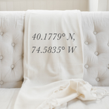 Personalized Coordinates Throw Blanket