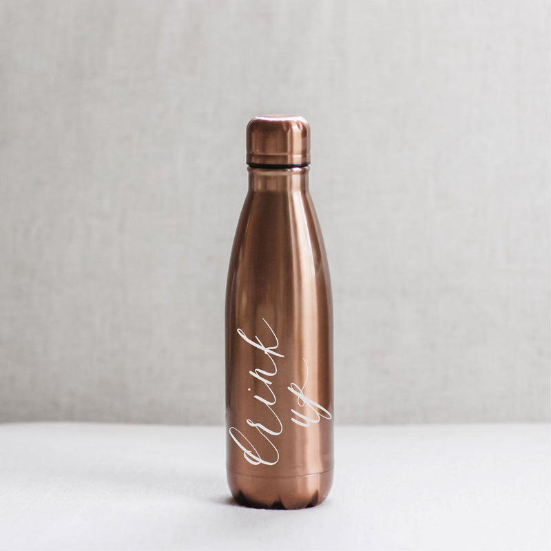 Drink Up Metallic Water Bottle