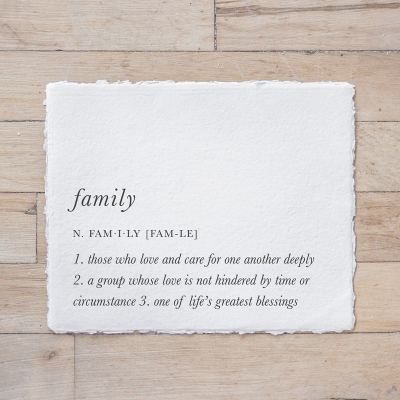 Family Definition Print