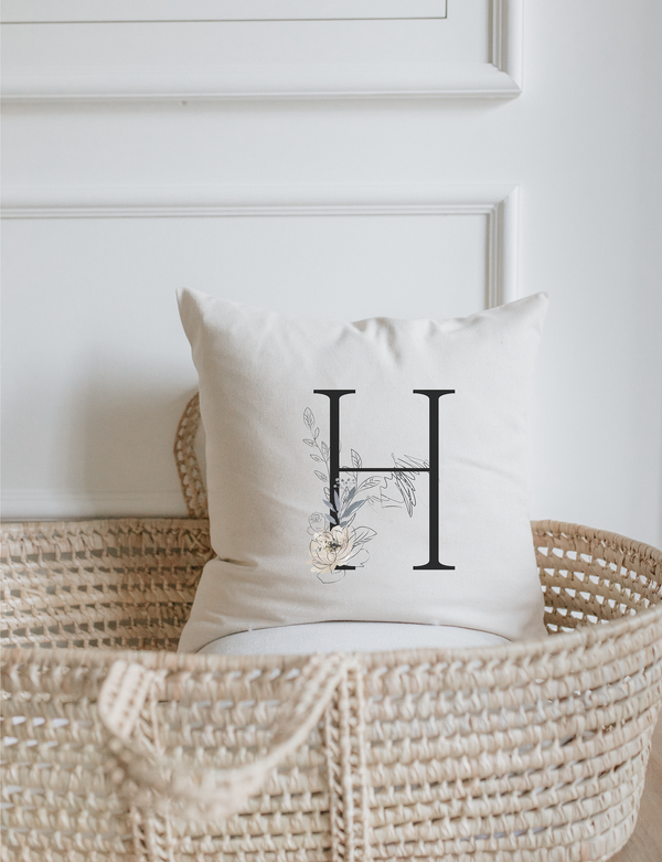 Floral Letter Pillow