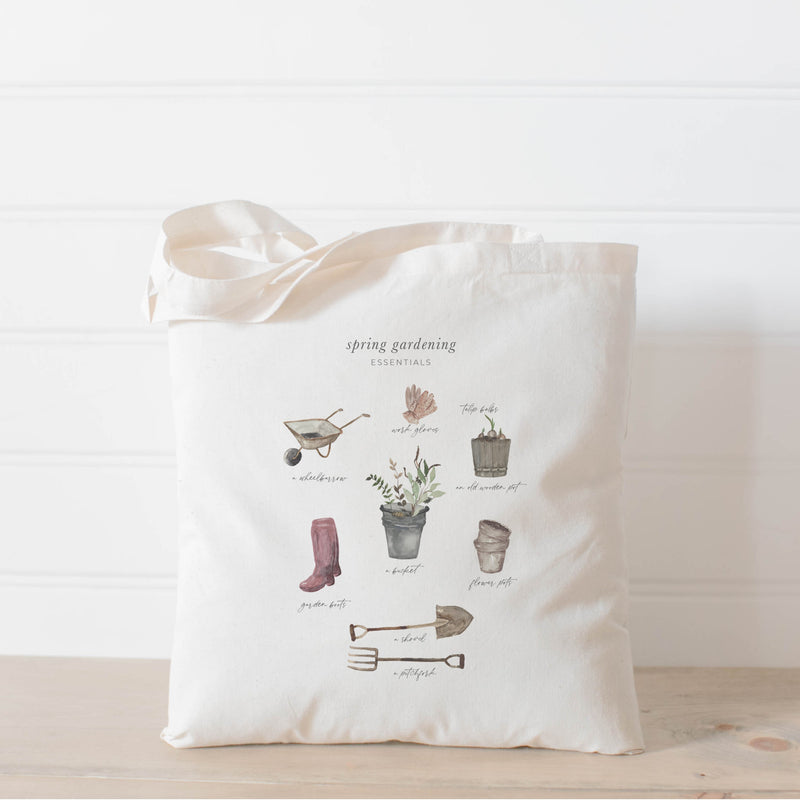 Garden Essentials Watercolor Tote Bag