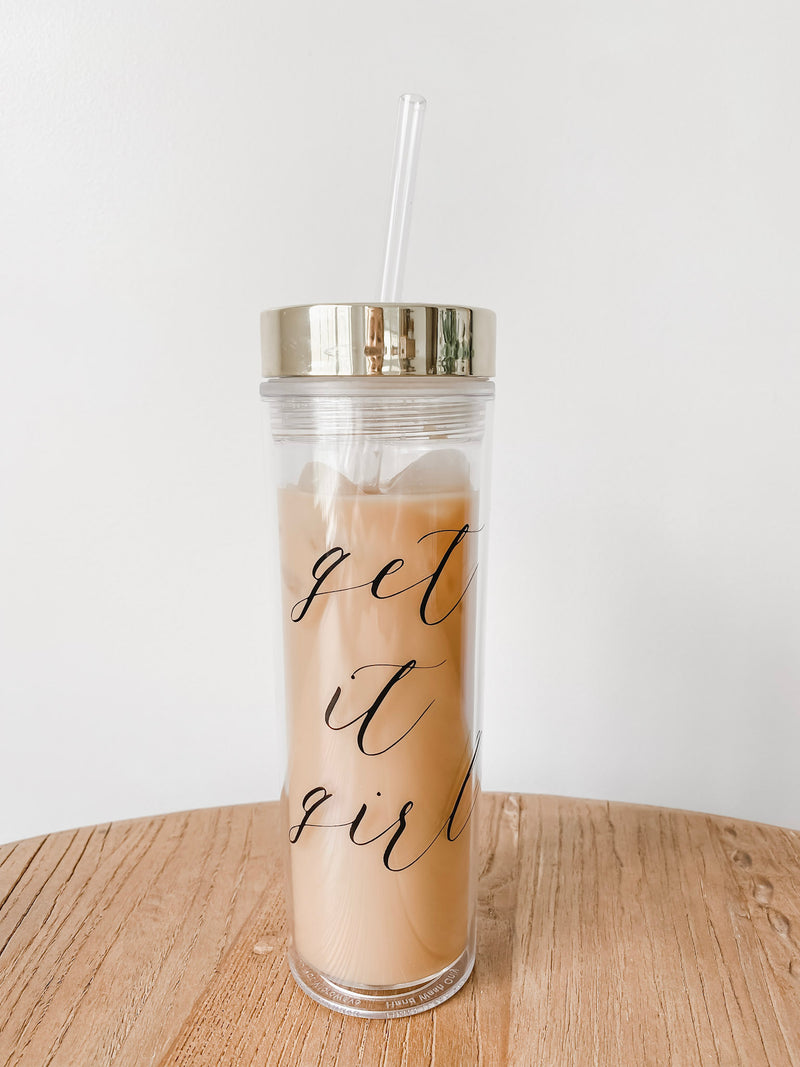 Get It Girl Clear Tumbler