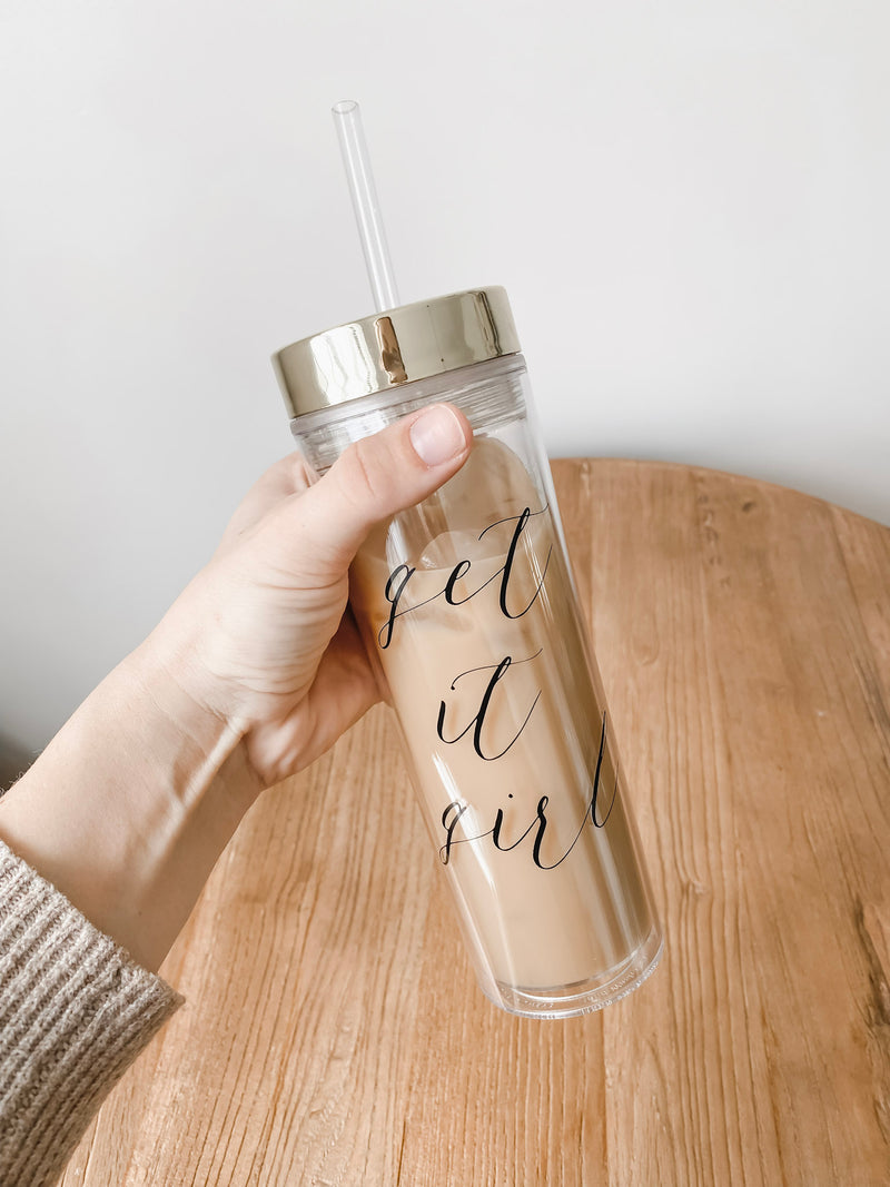 Get It Girl Clear Tumbler