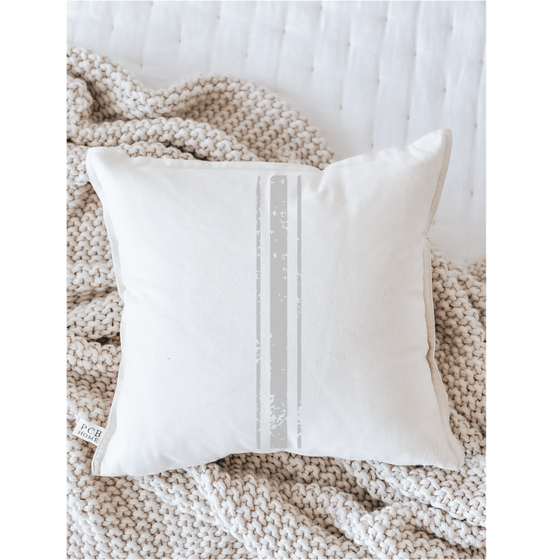 Three Stripe Grain Sack Pillow