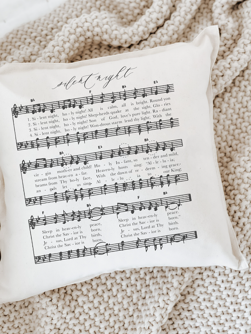 Silent Night Hymn Pillow