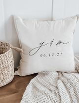 Personalized Two Initials and Special Date Pillow