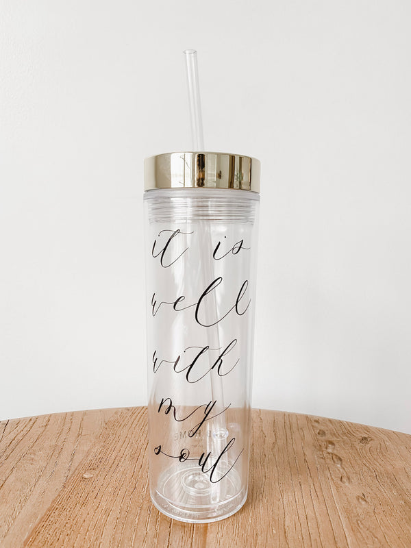 It Is Well Clear Tumbler