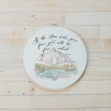 John 8 Faux Embroidery Hoop