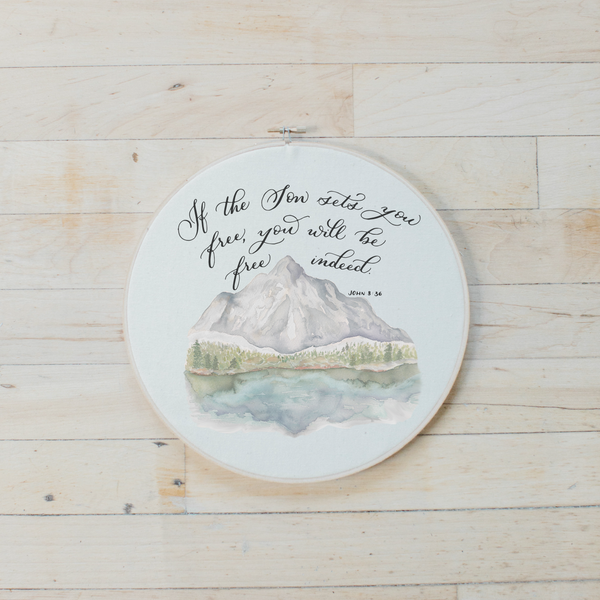 John 8 Faux Embroidery Hoop