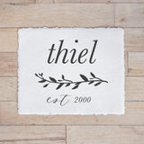 Personalized Last Name with Laurel Print
