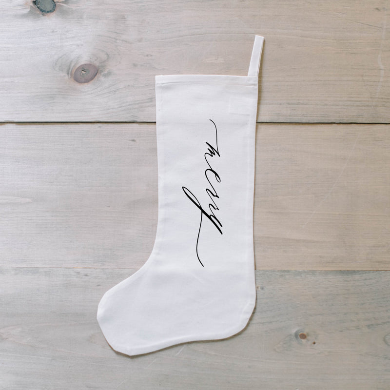 Merry Script Stocking