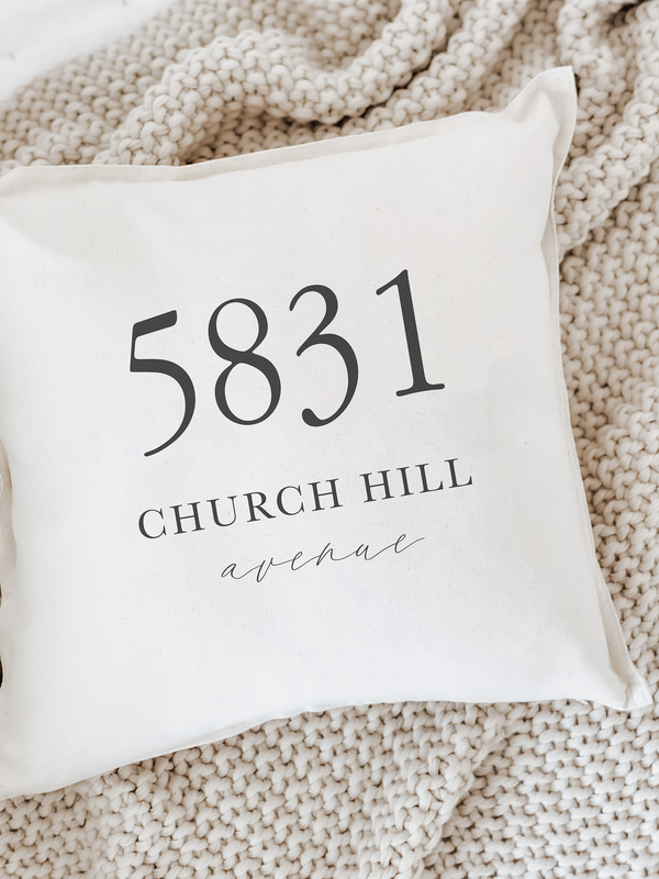 Personalized Address Pillow