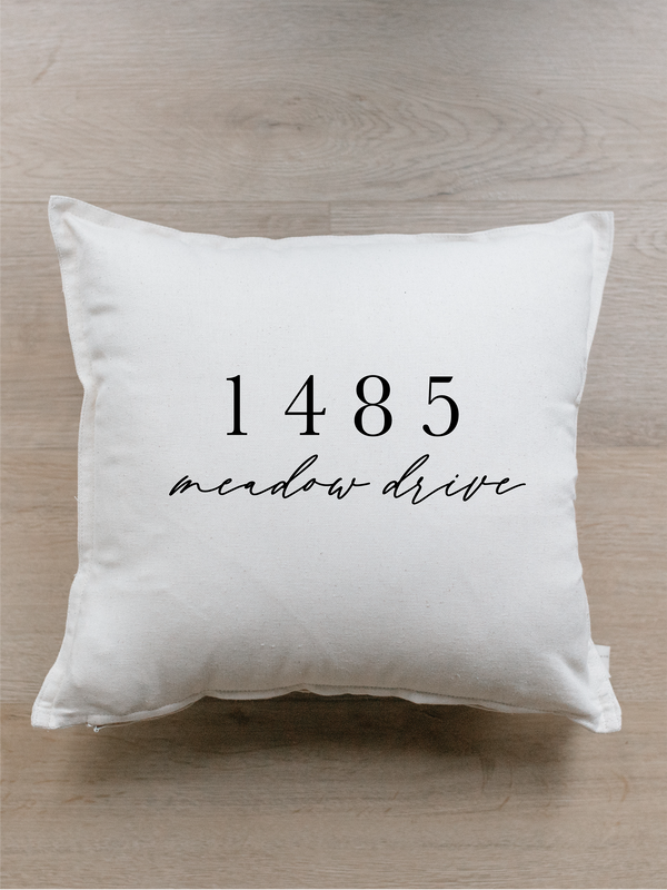 Personalized Home Address Pillow