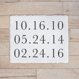 Personalized Special Dates Print