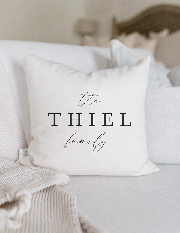 Personalized Family Name Pillow