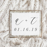 Personalized Two Initials and Date Print