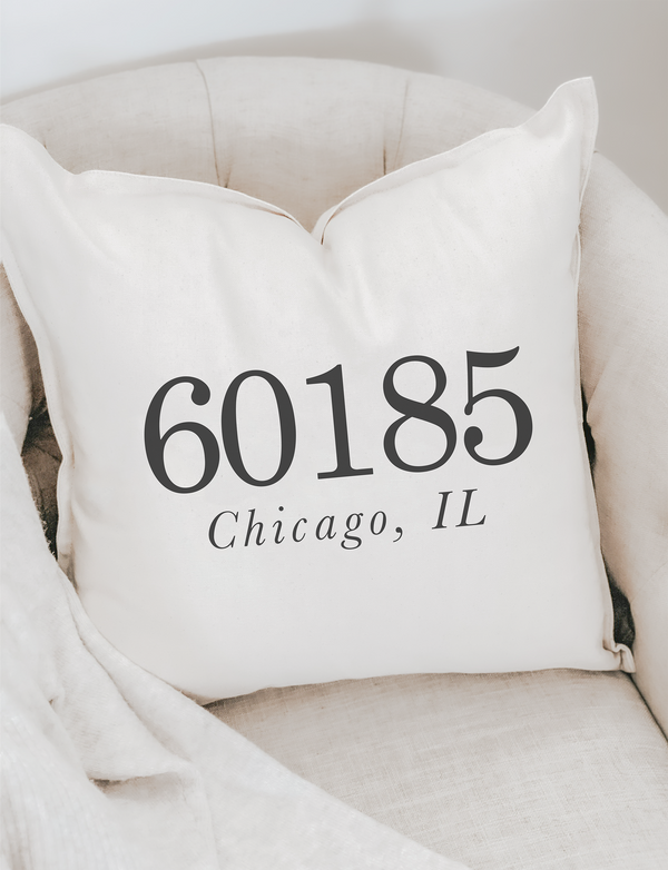 Personalized Zip Code Pillow